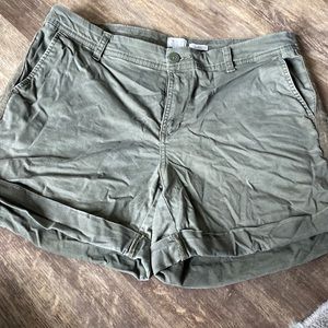 Olive green shorts